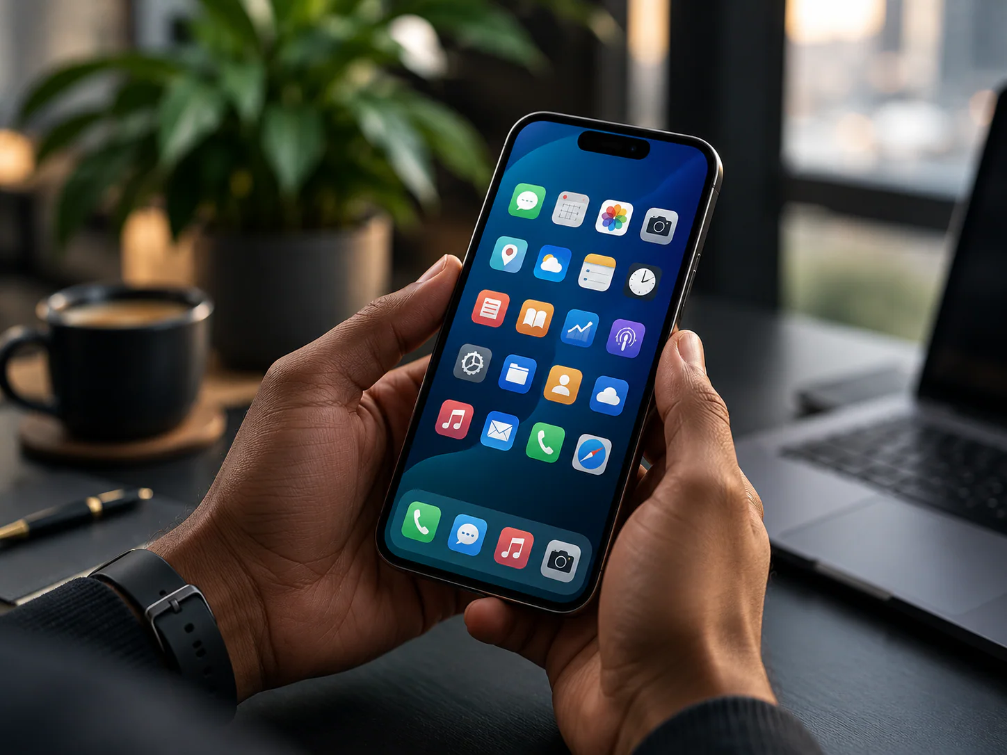 Mobile application on a smartphone