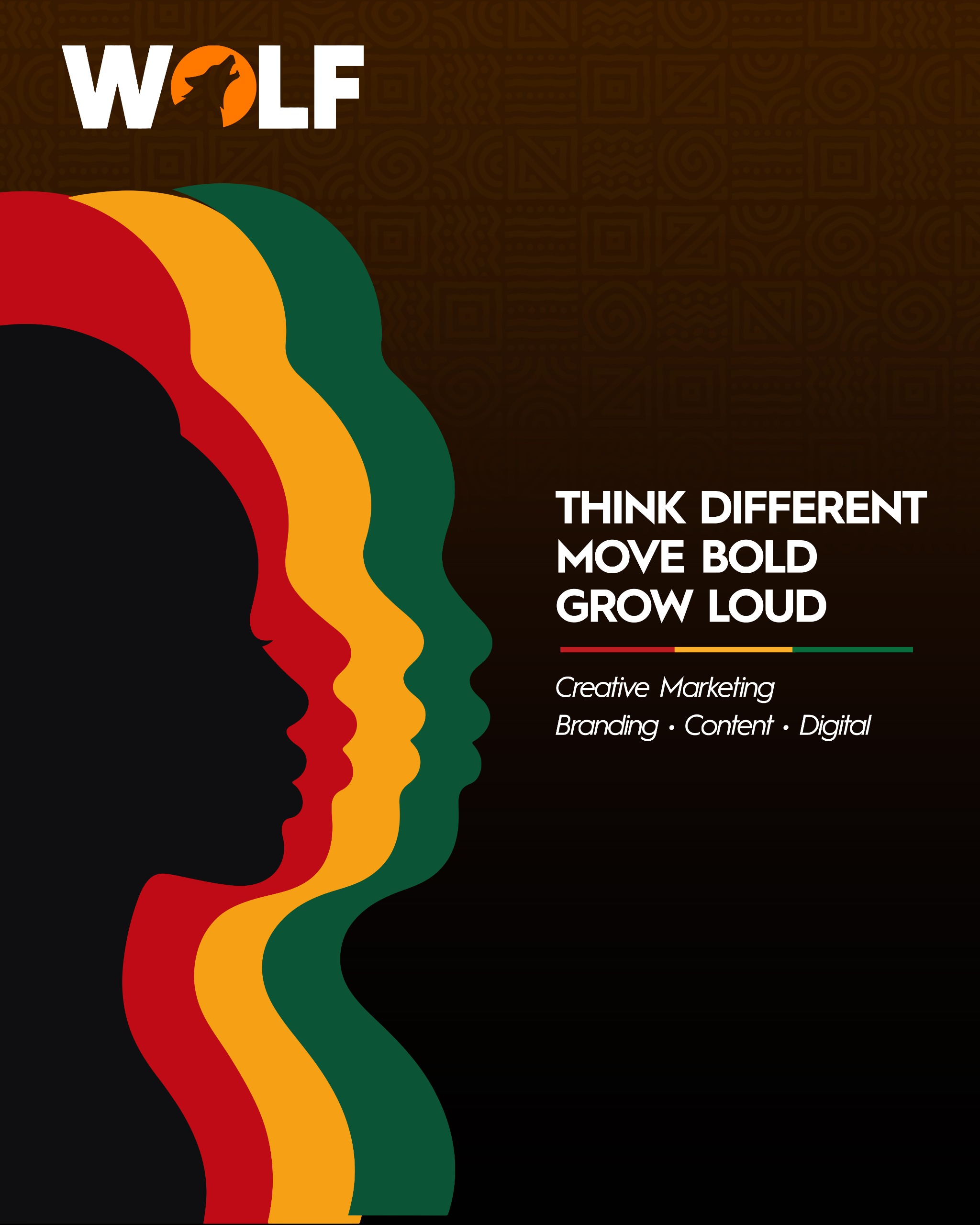 WOLF creative marketing campaign: Think different, move bold, grow loud